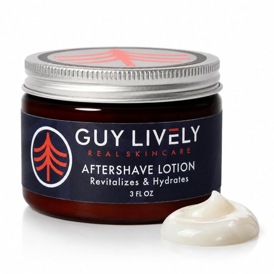 Organic Aftershave Lotion for Men | Hydrating Anti Aging Razor Bump Relief - Guy Lively