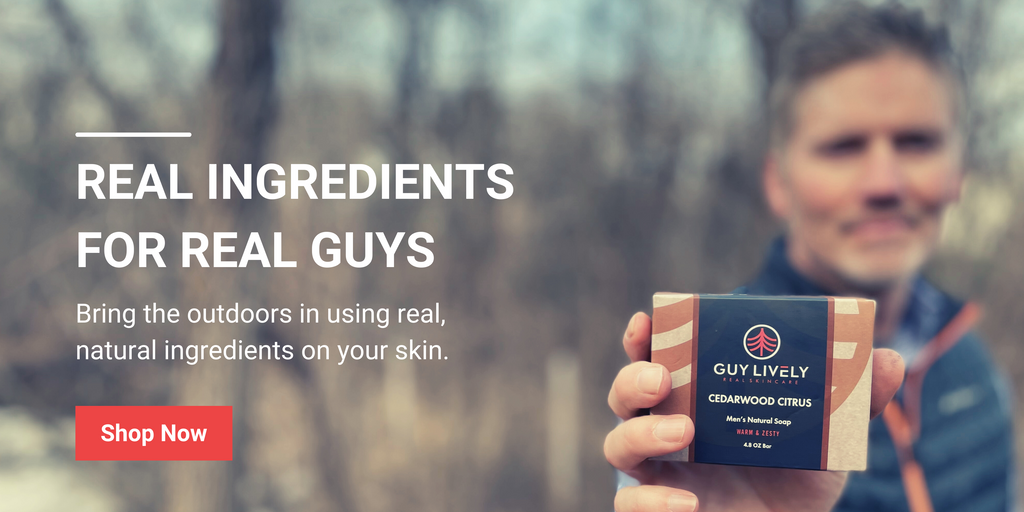 Guy Lively Men's Natural Bar Soap and Skincare. Bar Soap, Shave Cream, Beard Oil, Aftershave Lotion and Men's Skincare Kit. Shop Now