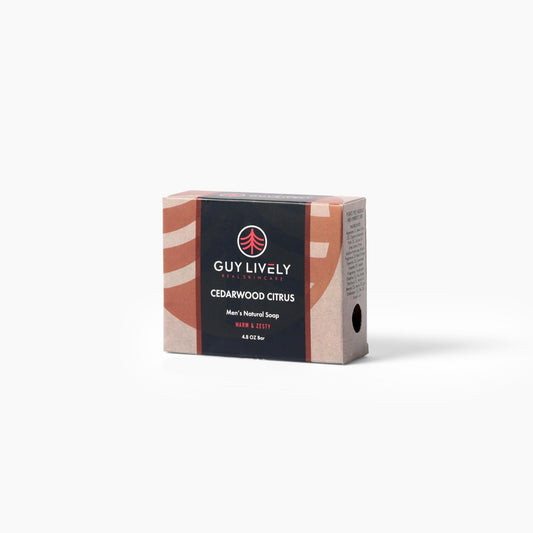 Cedarwood Citrus Bar Soap for Men | Energizing Natural Cleanser with Essential Oils