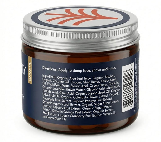 Premium Men’s Shave Cream – Soothes & Hydrates with Organic Botanicals - Guy Lively