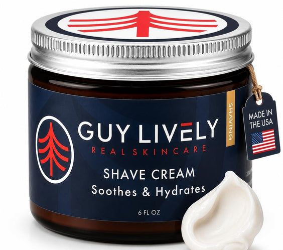 Premium Men’s Shave Cream – Soothes & Hydrates with Organic Botanicals - Guy Lively