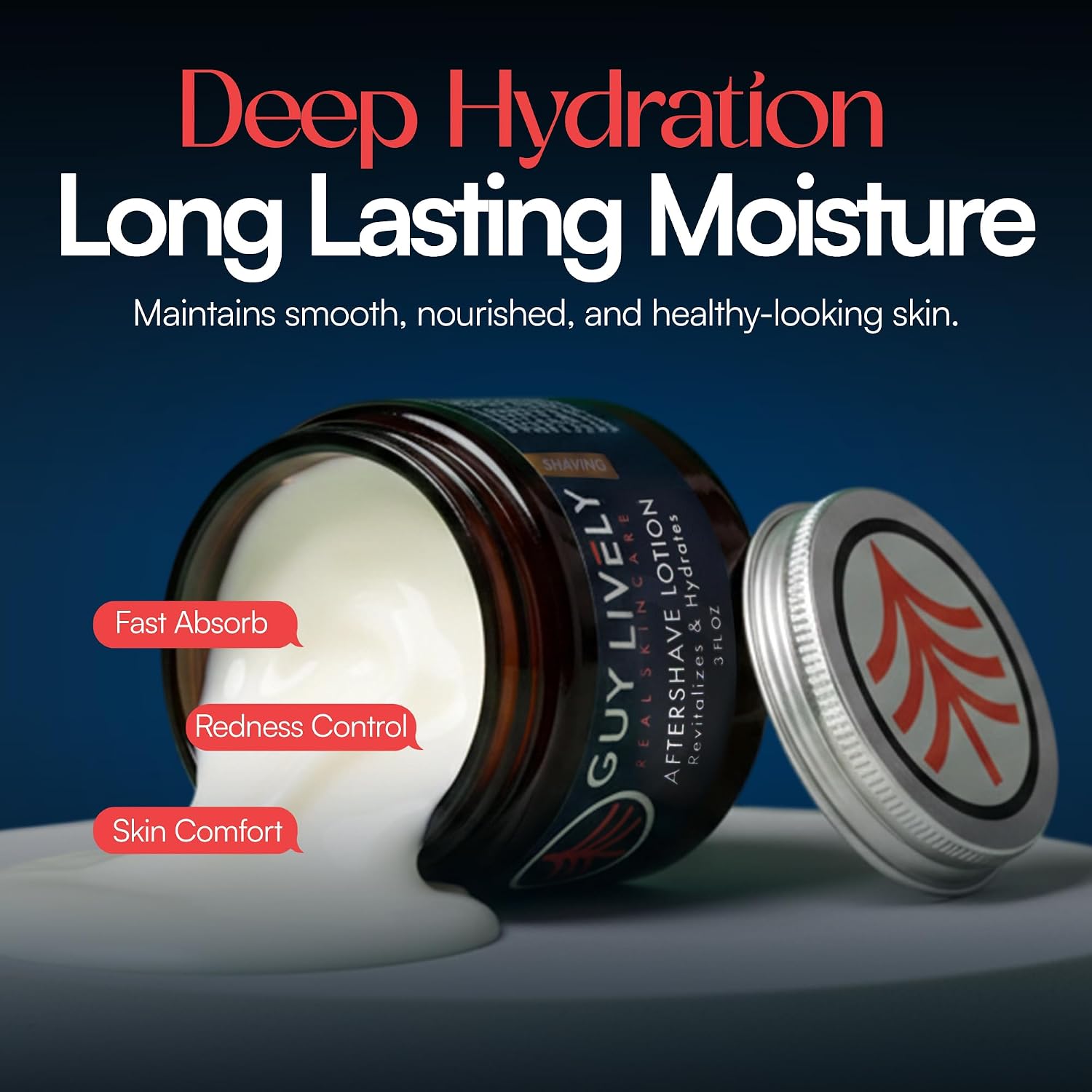 Organic Aftershave Lotion for Men | Hydrating Anti Aging Razor Bump Relief - Guy Lively