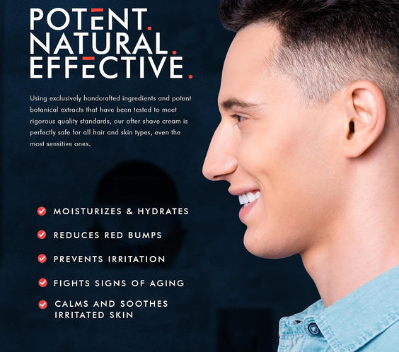 Organic Aftershave Lotion for Men | Hydrating Anti Aging Razor Bump Relief - Guy Lively