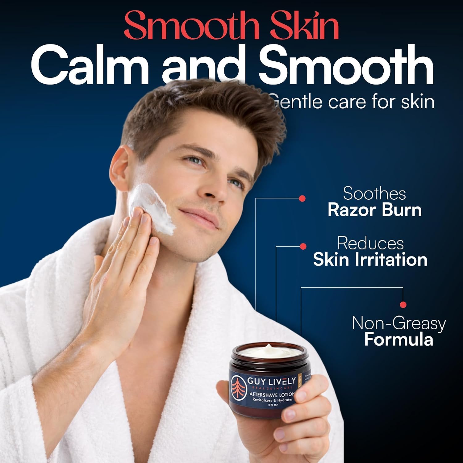 Organic Aftershave Lotion for Men | Hydrating Anti Aging Razor Bump Relief - Guy Lively