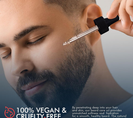 Beard Oil for Men | Hydrating Grooming Oil with Organic Moringa Marula and Hemp Oils