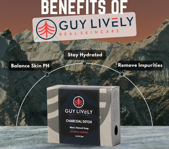 Charcoal Detox Men’s Natural Bar Soap – Activated Charcoal & Peppermint - Guy Lively