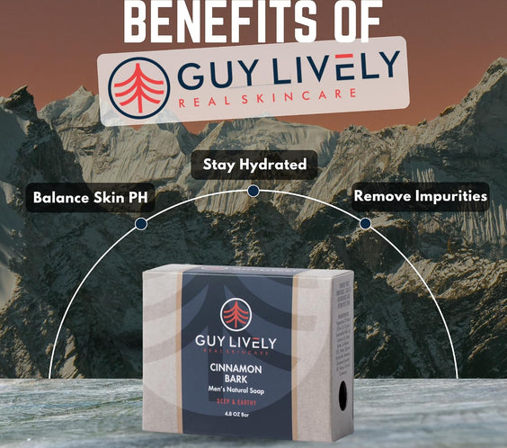 Cinnamon Bark Men’s Natural Bar Soap – Deep & Earthy Hydration, 4.8 oz - Guy Lively