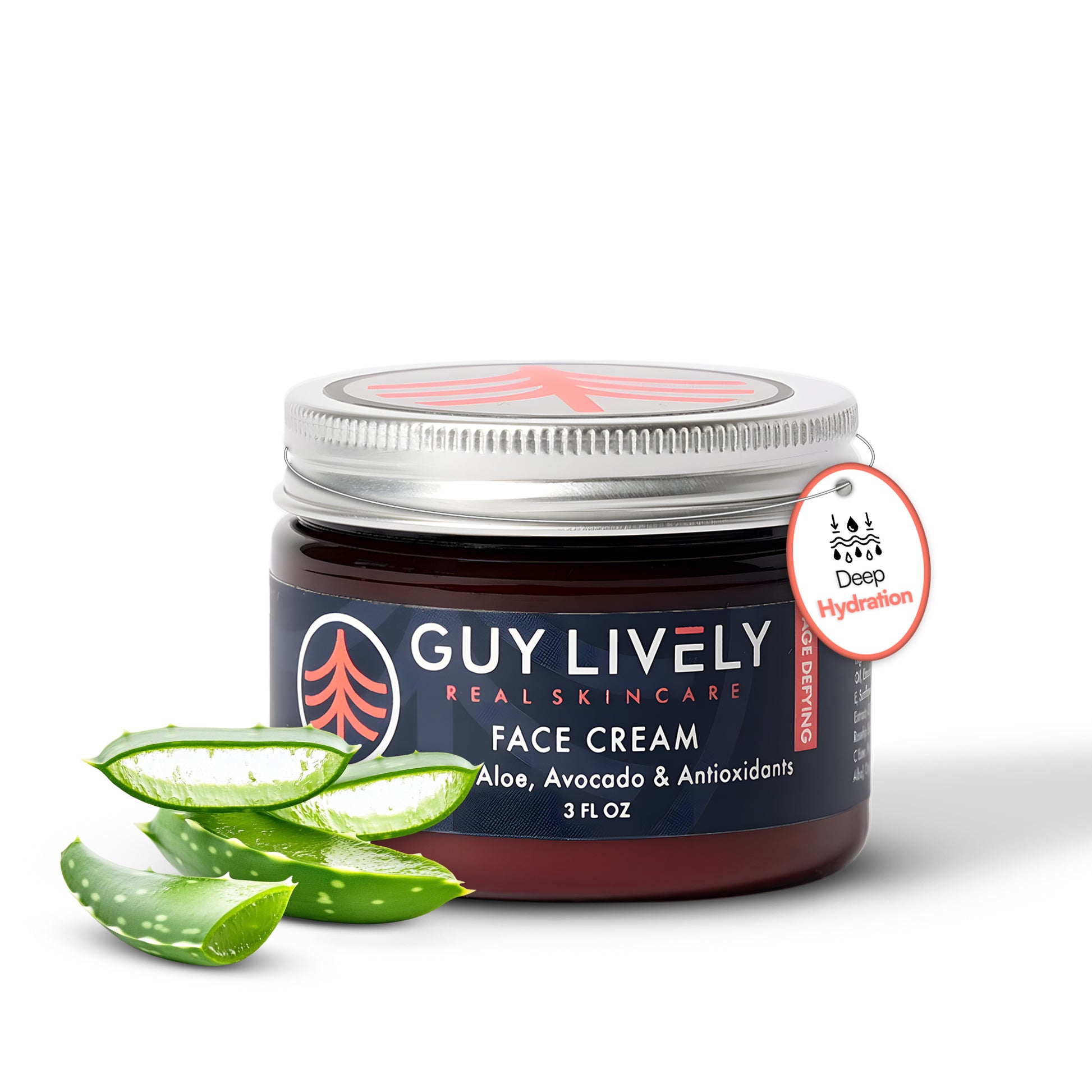 Age Defying Face Cream for Men | Hydrating Moisturizer with Organic Aloe Avocado and Antioxidants