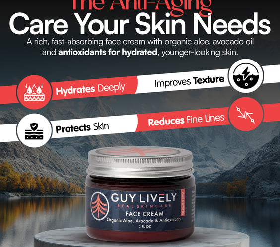 Age Defying Face Cream for Men | Hydrating Moisturizer with Organic Aloe Avocado and Antioxidants