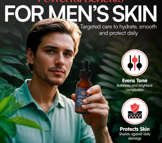 Age Defying Face Serum for Men | Antioxidant Rich Serum with Organic Aloe and Vitamins