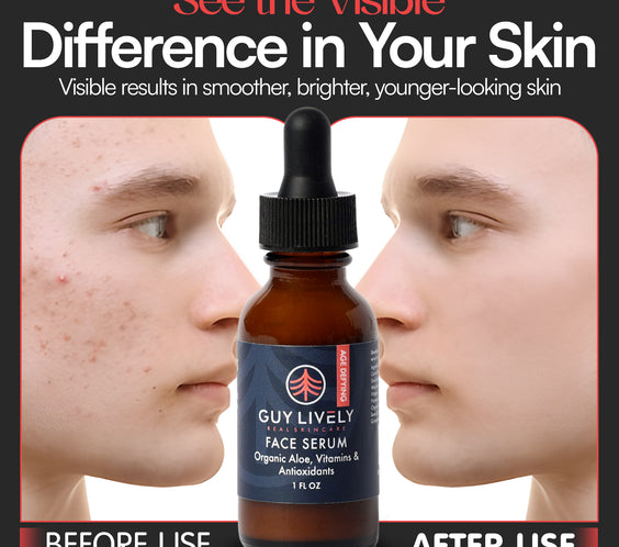 Age Defying Face Serum for Men | Antioxidant Rich Serum with Organic Aloe and Vitamins